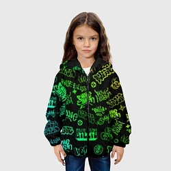 Куртка с капюшоном детская BILLIE EILISH: Grunge Graffiti, цвет: 3D-черный — фото 2