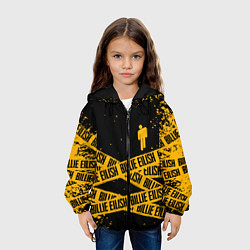 Куртка с капюшоном детская BILLIE EILISH: Yellow & Black Tape, цвет: 3D-черный — фото 2