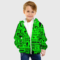 Куртка с капюшоном детская Billie Eilish: Bad Guy, цвет: 3D-белый — фото 2