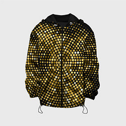Куртка с капюшоном детская Золотые блестящие блестки, цвет: 3D-черный