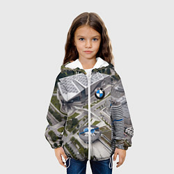 Куртка с капюшоном детская BMW city, цвет: 3D-белый — фото 2