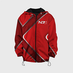 Куртка с капюшоном детская Mass Effect N7, цвет: 3D-черный