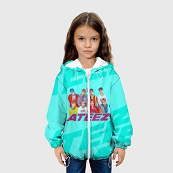Куртка с капюшоном детская Ateez, цвет: 3D-белый — фото 2
