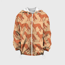 Куртка с капюшоном детская Лисья стая, цвет: 3D-белый