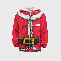 Куртка с капюшоном детская Санта, цвет: 3D-белый