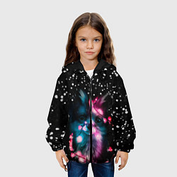 Куртка с капюшоном детская ЛИСЁНОК НОВОГОДНИЙ, цвет: 3D-черный — фото 2