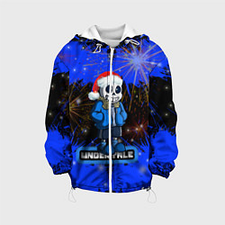 Куртка с капюшоном детская НОВОГОДНИЙ UNDERTALE, цвет: 3D-белый