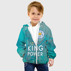 Куртка с капюшоном детская Лестер Сити, цвет: 3D-белый — фото 2