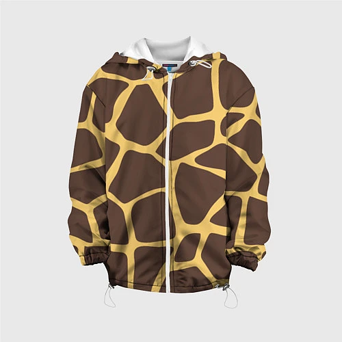 Детская куртка Окрас жирафа / 3D-Белый – фото 1