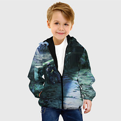 Куртка с капюшоном детская Сталкер 2021, цвет: 3D-черный — фото 2
