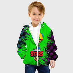 Куртка с капюшоном детская BRAWL STARS LEON, цвет: 3D-белый — фото 2