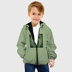 Куртка с капюшоном детская Майнкрафт, цвет: 3D-черный — фото 2