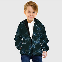 Куртка с капюшоном детская Нейросети, цвет: 3D-черный — фото 2