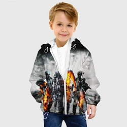 Куртка с капюшоном детская Battlefield, цвет: 3D-белый — фото 2