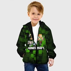 Куртка с капюшоном детская Minecraft Майнкрафт, цвет: 3D-черный — фото 2
