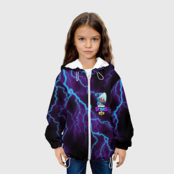 Куртка с капюшоном детская Brawl Stars LEON SHARK, цвет: 3D-белый — фото 2