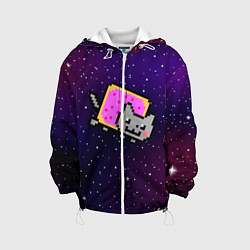 Куртка с капюшоном детская Nyan Cat, цвет: 3D-белый