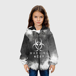 Куртка с капюшоном детская Warning NCoV, цвет: 3D-черный — фото 2