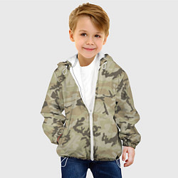 Куртка с капюшоном детская Камуфляж: осенний, цвет: 3D-белый — фото 2