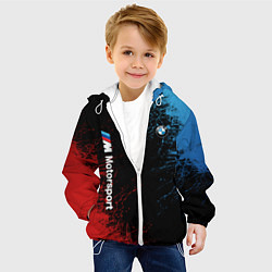 Куртка с капюшоном детская БМВ Мотоспорт, цвет: 3D-белый — фото 2