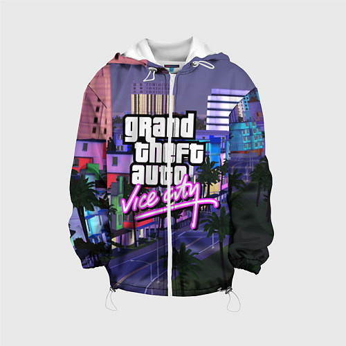 Детская куртка Grand Theft Auto Vice City / 3D-Белый – фото 1