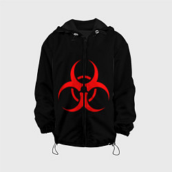 Куртка с капюшоном детская Plague inc, цвет: 3D-черный