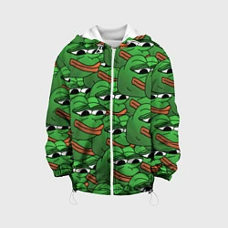 Куртка с капюшоном детская Pepe The Frog, цвет: 3D-белый