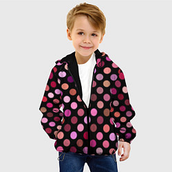 Куртка с капюшоном детская Горох, цвет: 3D-черный — фото 2