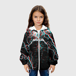 Куртка с капюшоном детская METALLICA GLITCH STORM, цвет: 3D-белый — фото 2