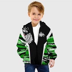 Куртка с капюшоном детская Пограничные Войска, цвет: 3D-черный — фото 2
