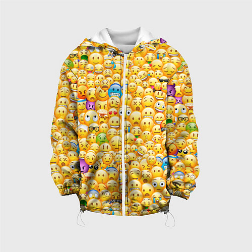 Детская куртка Смайлики Emoji / 3D-Белый – фото 1
