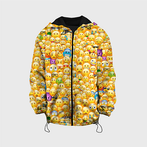 Детская куртка Смайлики Emoji / 3D-Черный – фото 1