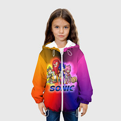 Куртка с капюшоном детская Команда Соника, цвет: 3D-белый — фото 2