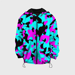 Куртка с капюшоном детская Modern Camouflage, цвет: 3D-черный