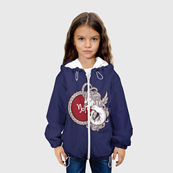 Куртка с капюшоном детская Козерог Знак Зодиака, цвет: 3D-белый — фото 2