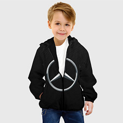 Куртка с капюшоном детская MERCEDES-BENZ CARBON, цвет: 3D-черный — фото 2