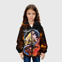 Куртка с капюшоном детская KIMETSU NO YAIBA, цвет: 3D-черный — фото 2