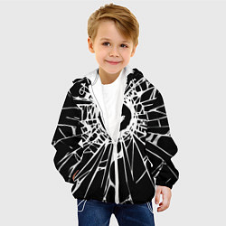 Куртка с капюшоном детская BLACK MIRROR, цвет: 3D-белый — фото 2