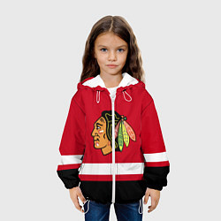 Куртка с капюшоном детская Chicago Blackhawks, цвет: 3D-белый — фото 2