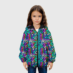 Куртка с капюшоном детская ГРАФФИТИ, цвет: 3D-черный — фото 2