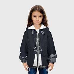 Куртка с капюшоном детская Полет в никуда, цвет: 3D-белый — фото 2