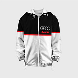 Куртка с капюшоном детская AUDI SPORT, цвет: 3D-белый