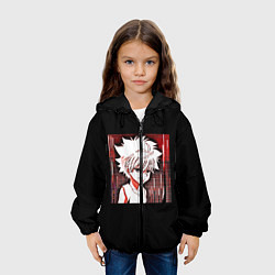 Куртка с капюшоном детская Hunter x Hunter Киллуа Killua, цвет: 3D-черный — фото 2