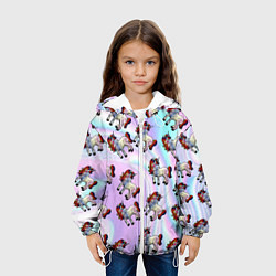 Куртка с капюшоном детская Единорог, цвет: 3D-белый — фото 2