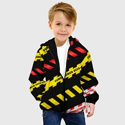 Куртка с капюшоном детская 2019-nCoV Коронавирус, цвет: 3D-черный — фото 2