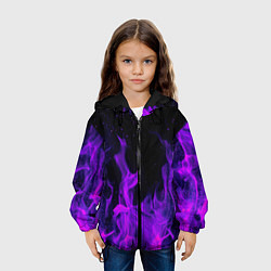 Куртка с капюшоном детская ФИОЛЕТОВЫЙ ОГОНЬ, цвет: 3D-черный — фото 2