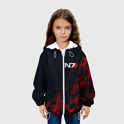 Куртка с капюшоном детская MASS EFFECT N7, цвет: 3D-белый — фото 2