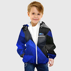 Куртка с капюшоном детская SUBARU, цвет: 3D-белый — фото 2