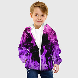 Куртка с капюшоном детская ЦВЕТНОЙ ОГОНЬ, цвет: 3D-белый — фото 2