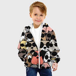 Куртка с капюшоном детская Серьезные псы, цвет: 3D-белый — фото 2